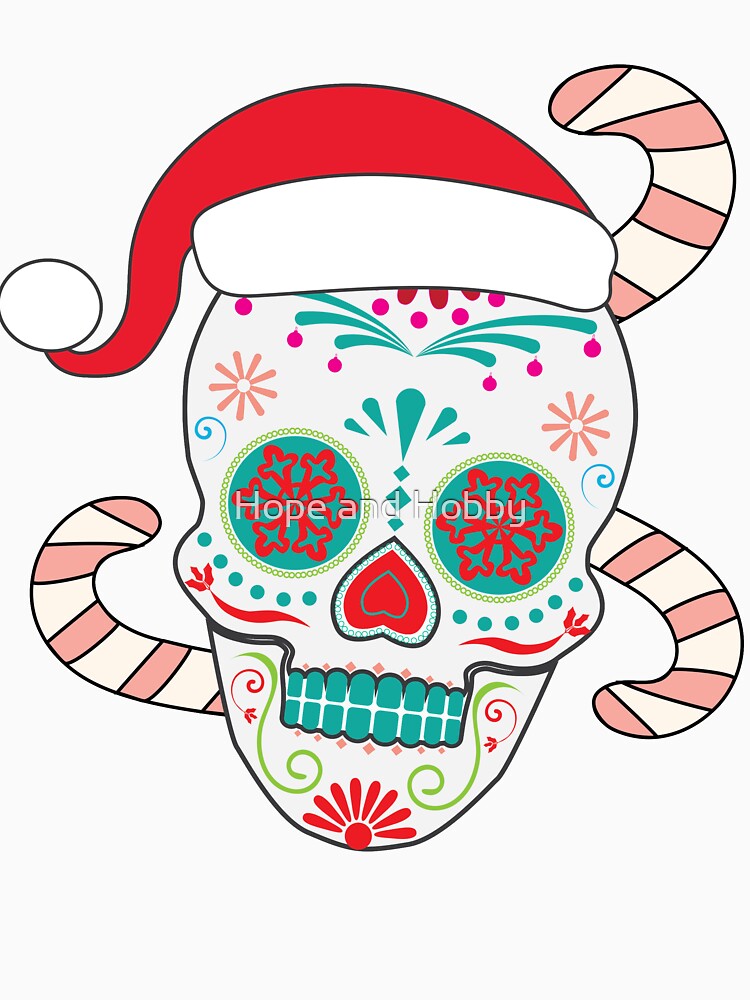 Christmas Themed Sugar Skull by Theodore Cory
