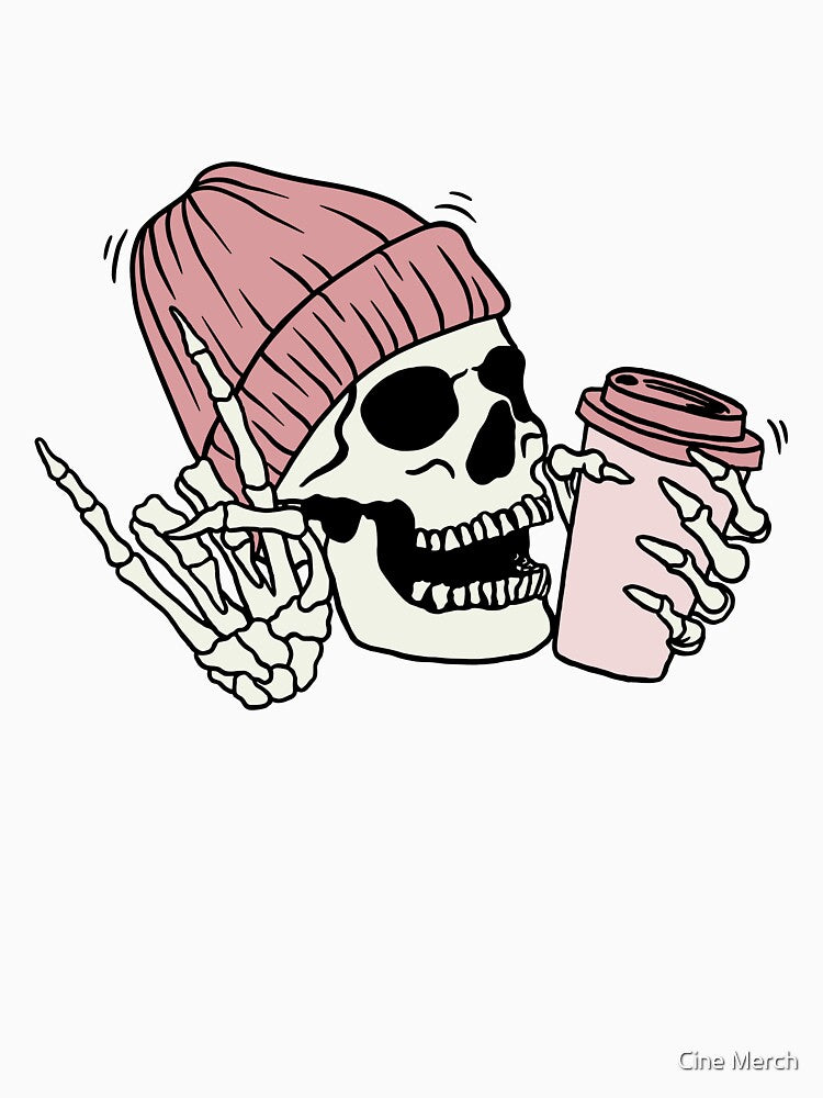 skull with coffee by Cine Merch