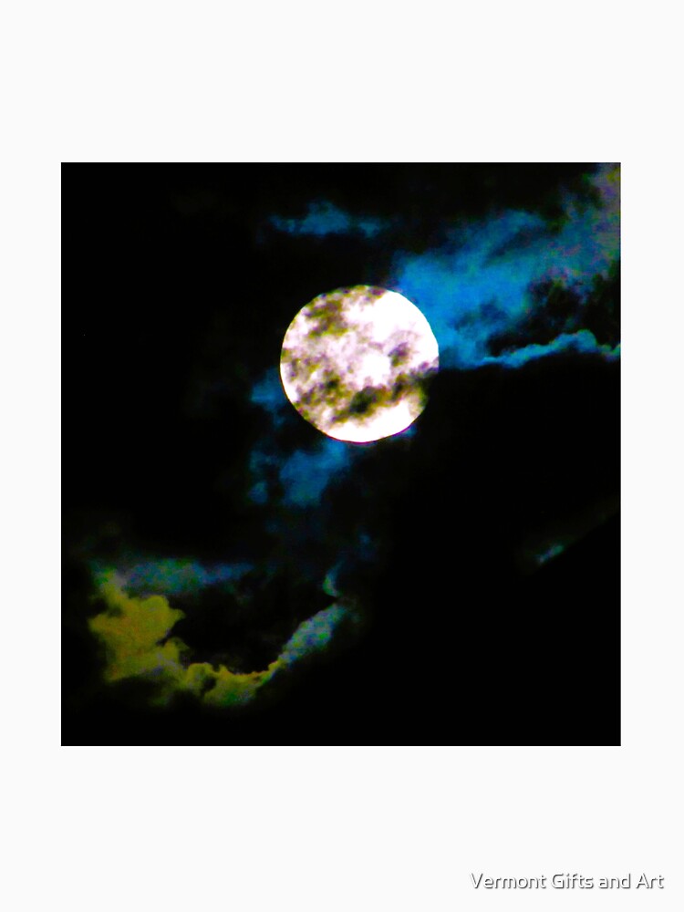 Full Moon Through Clouds by Vermont Gifts and Art
