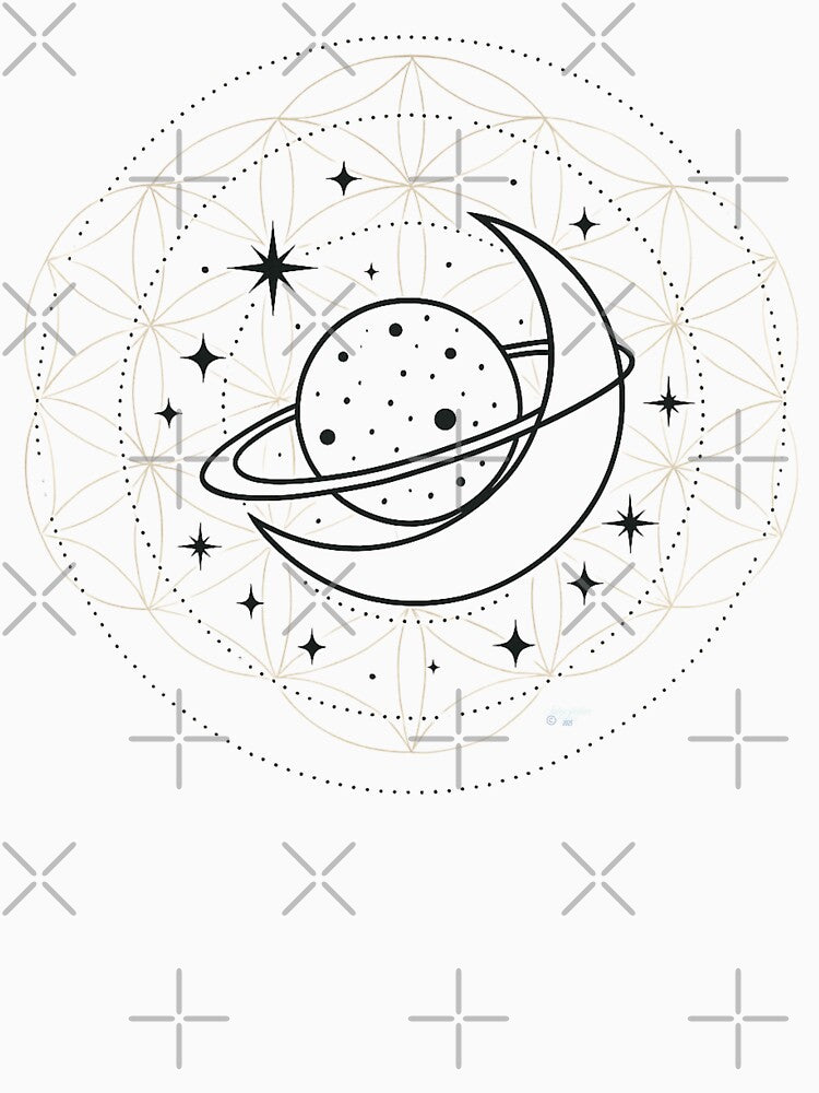 Celestial moon and planets by Interstellar Lotus