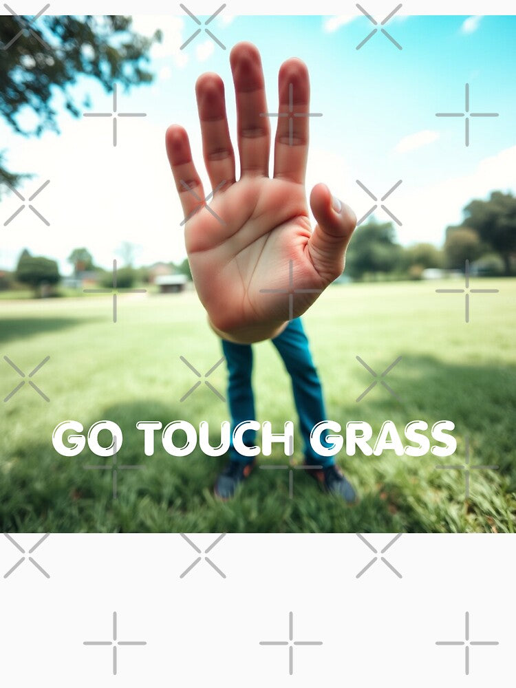 Go Touch Grass Stop Hand Photo by DivinelyAligned8