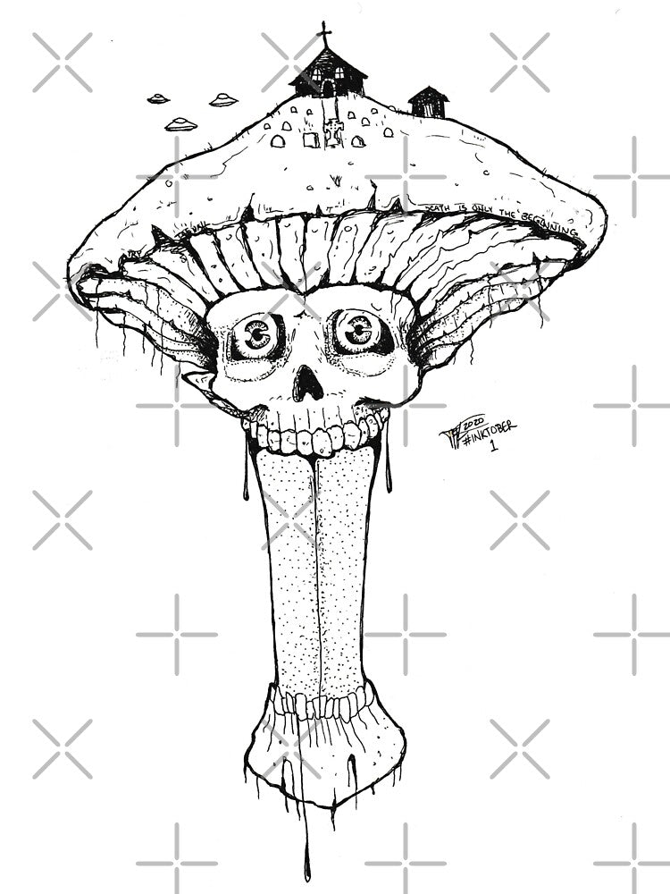 Skull Mushroom Cemetery by Jared King