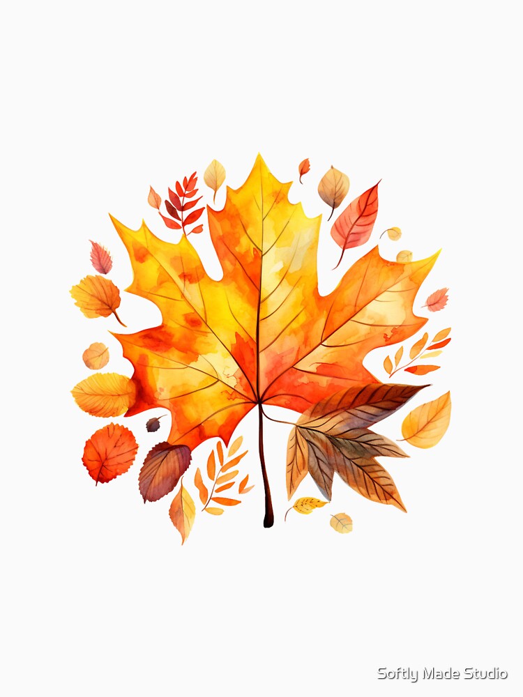 Autumn leaves - Fall leaves - Fall season (8) by Softly Made Studio