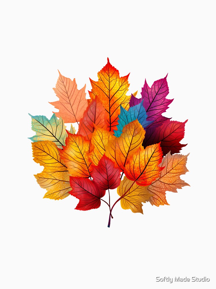 Autumn leaves - Fall leaves - Fall season (6) by Softly Made Studio