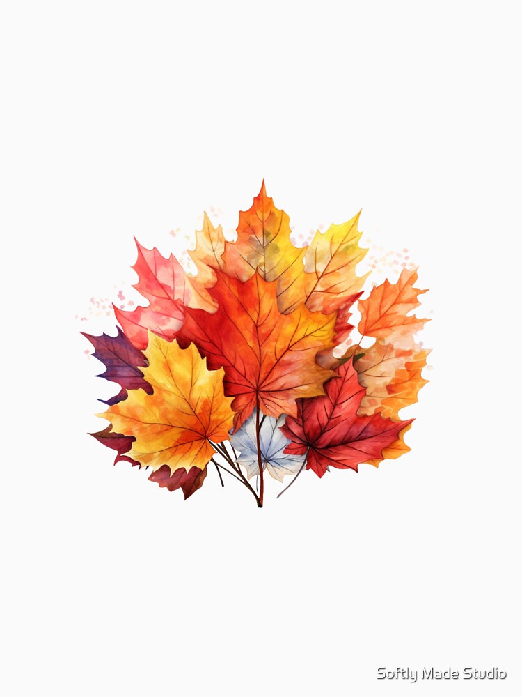 Autumn leaves - Fall leaves - Fall season (4) by Softly Made Studio