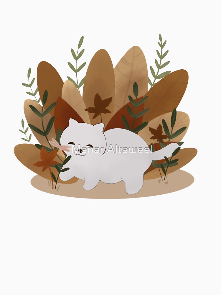 Cat loves fall by Manar Altaweel