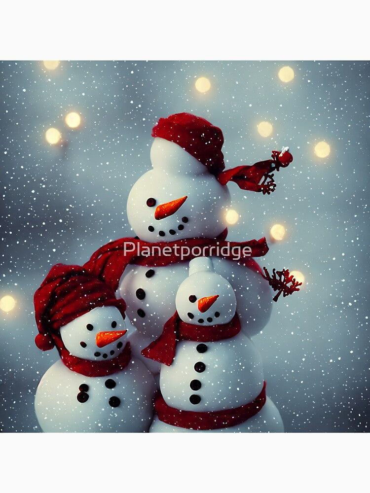 Snowman Family by Planetporridge