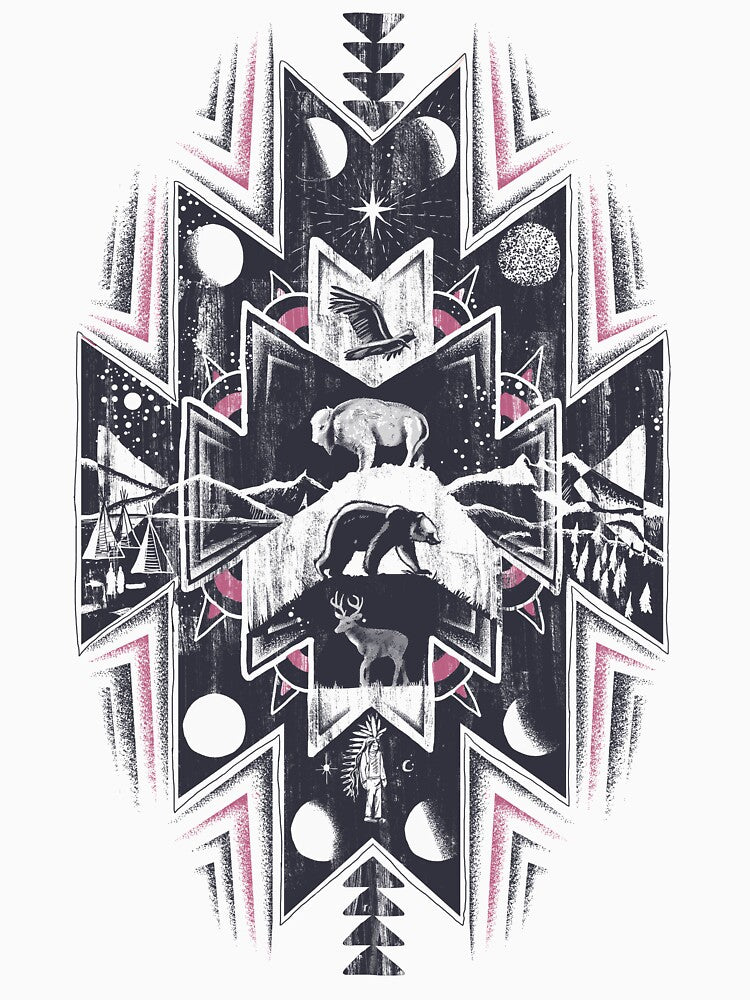 Phases, Moon, bear, hawk, buffalo, nature by qetza
