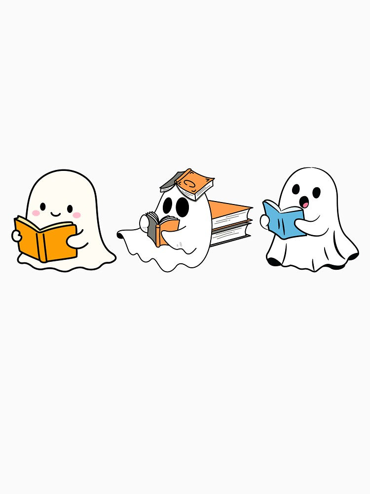 Cute Ghost Reading Gift Idea For Halloween by TheYarnedNook