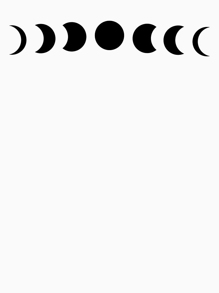 Moon phases classic design for T-shirt by ElenaJoyDesign