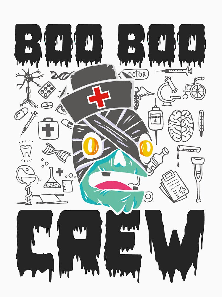 Boo Boo Crew Nurse Ghost Halloween Shirt by omgsavariya