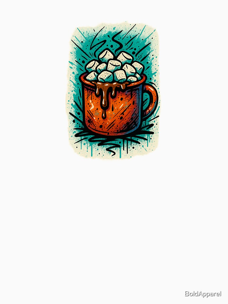 Graffiti Hot Cocoa Mug with Marshmallow Drip by BoldApparel