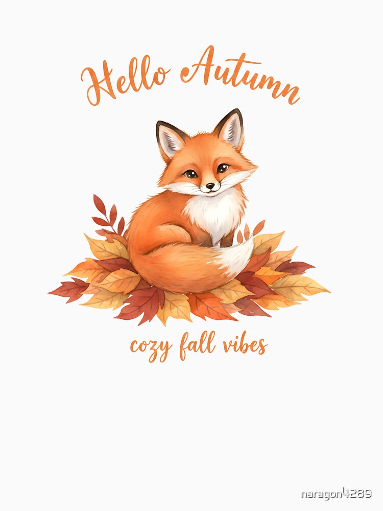 Hello Autumn Cozy Fox by naragon4289
