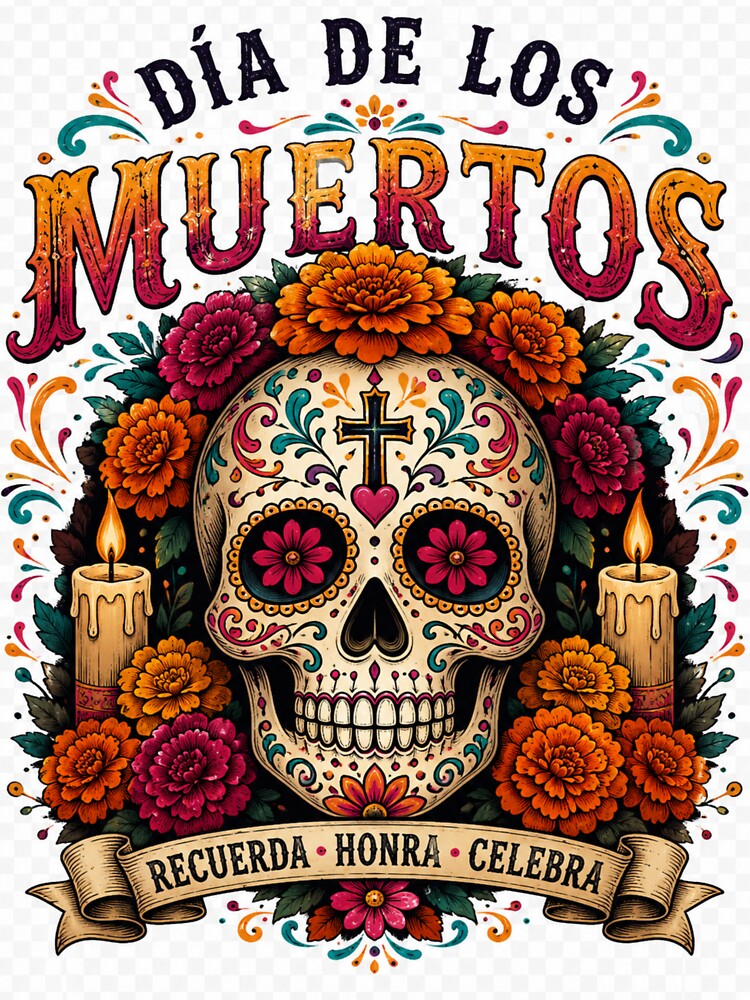 Floral sugar skull celebration by urbanshop7