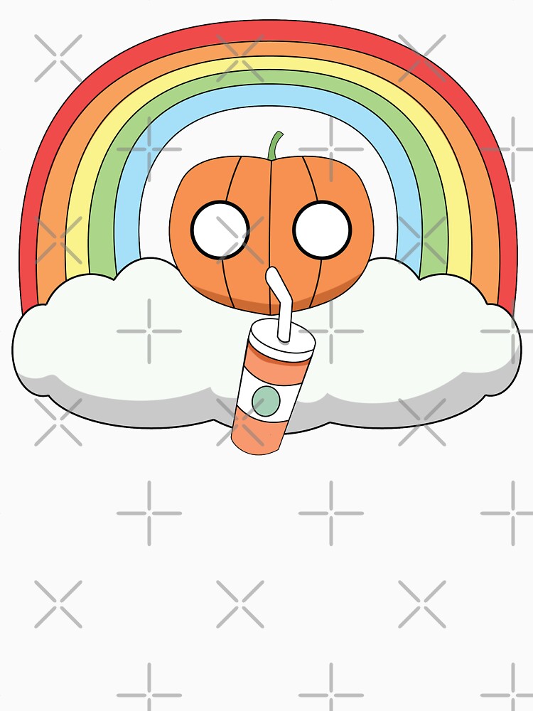 Cute pumpkin drinking coffee by Zilch-o
