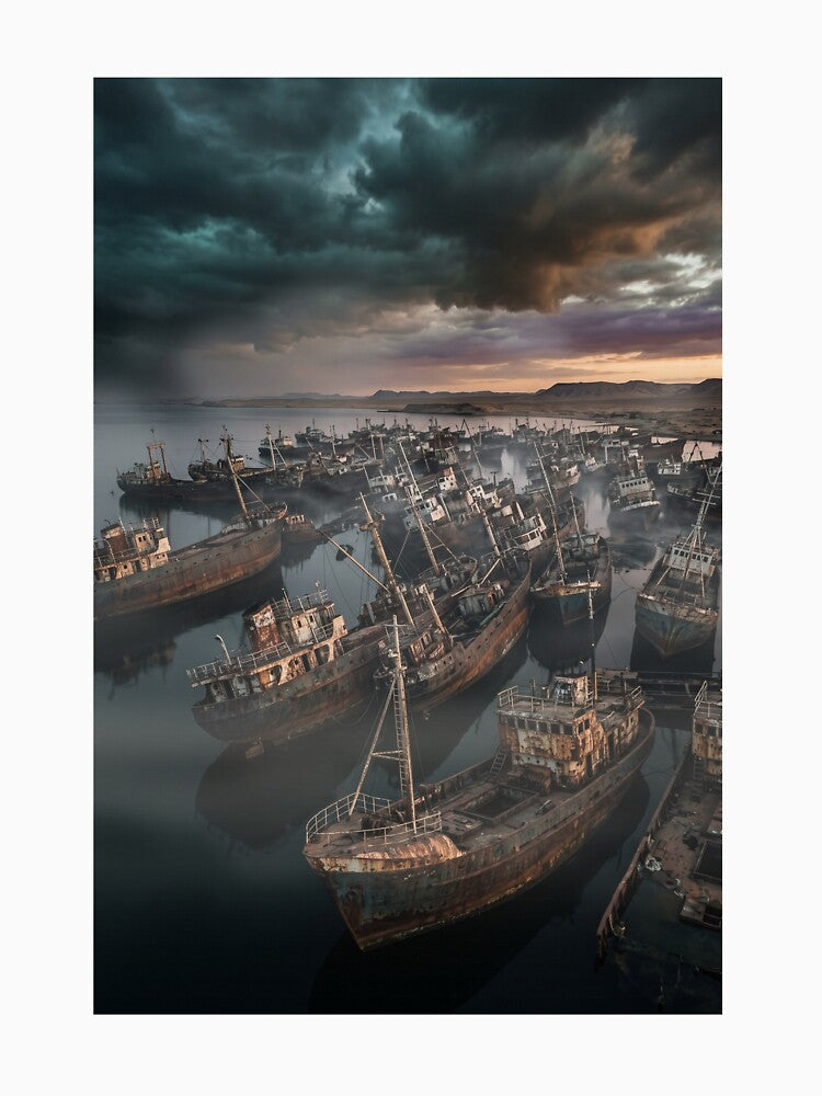 Misty ship graveyard by vampress87