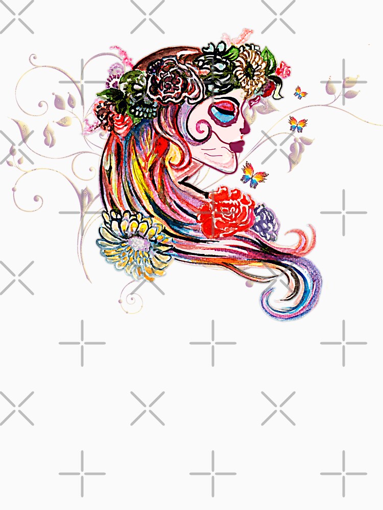 Watercolor Sugar Skullgirl by Gothic Fantasy