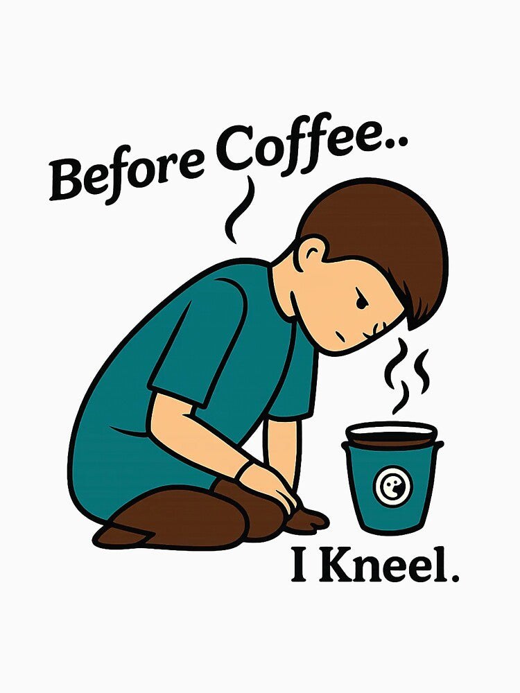 Before Coffee, I Kneel by Uglyandcute