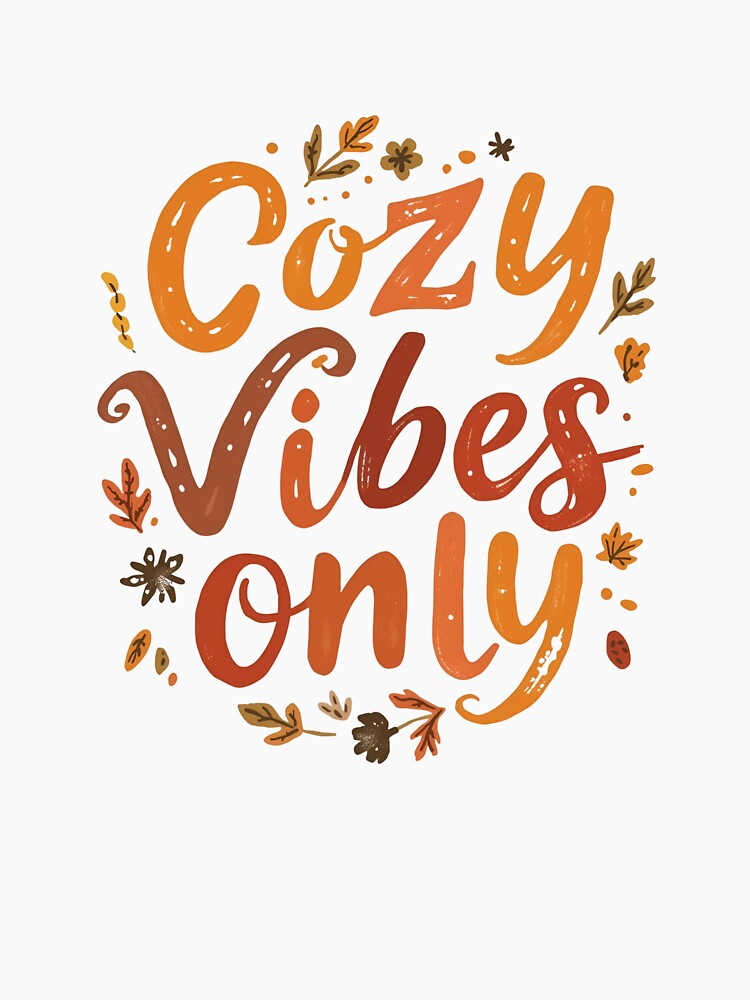 Cozy Vibes Only – Autumn Quote Design by Pixel--Threads