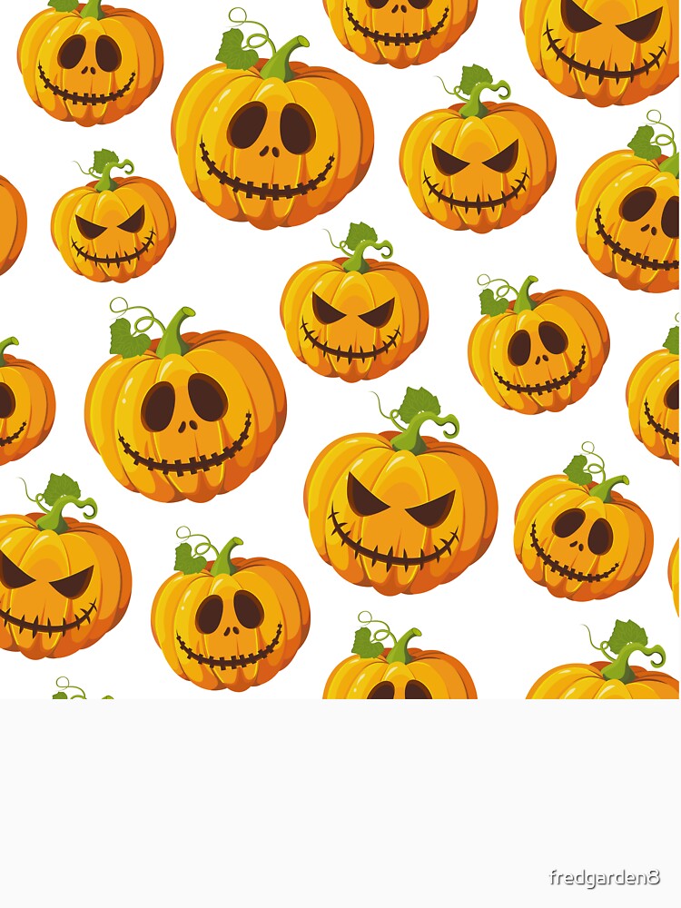 Halloween Orange Pumpkin Smiling Faces by fredgarden8