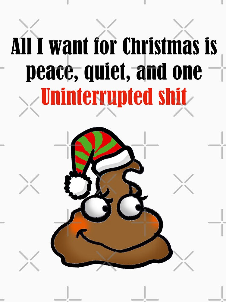 Festive and Full of It - Funny Santa Hat poop by CuteCartoon