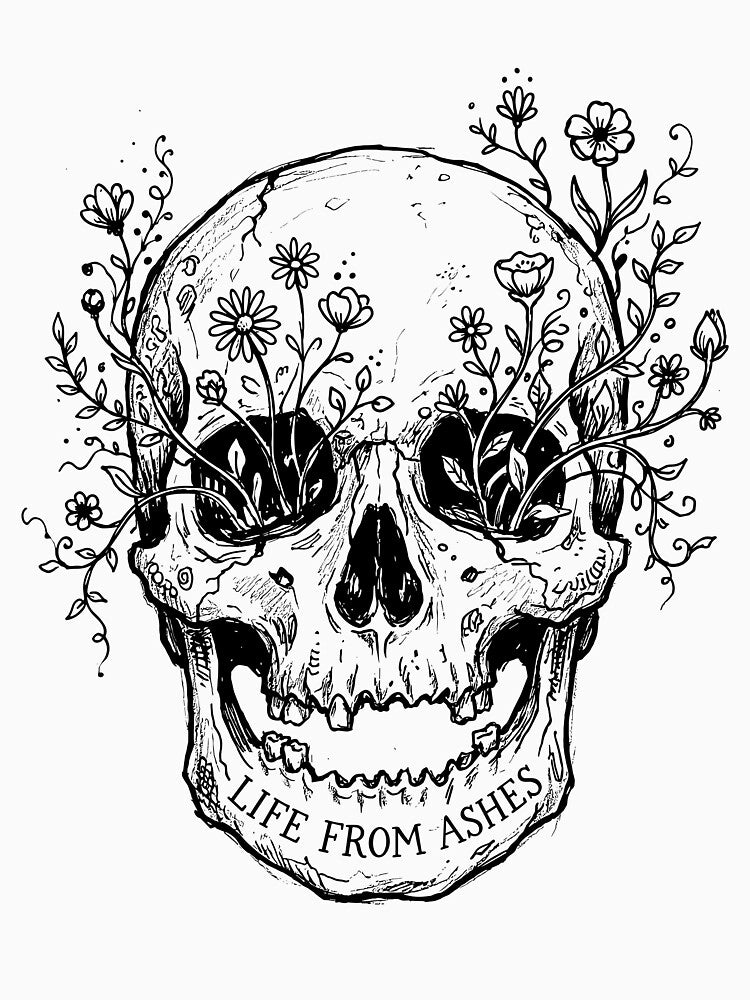 Botanical Skull Sprout - Whimsigoth Aesthetic by bapupa