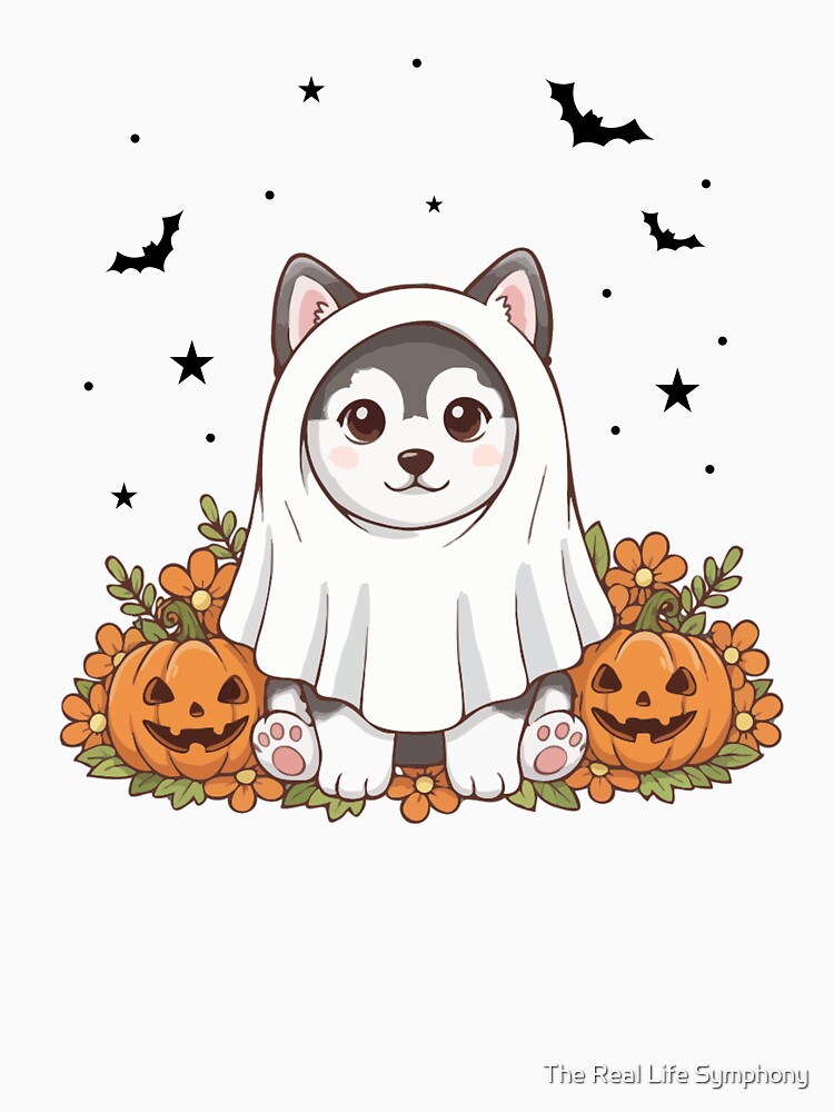 Alaskan Malamute Puppy Ghost – Cute Halloween Dog Costume by The Real Life Symphony