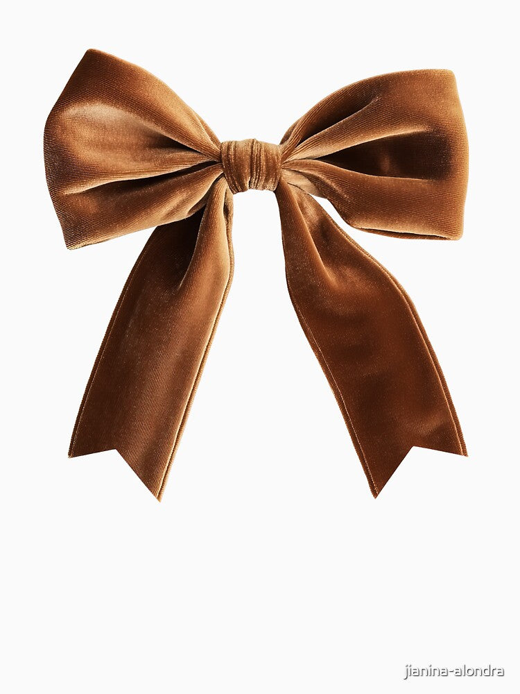 Brown Satin Bow Cozy Coquette Aesthetic by jianina-alondra
