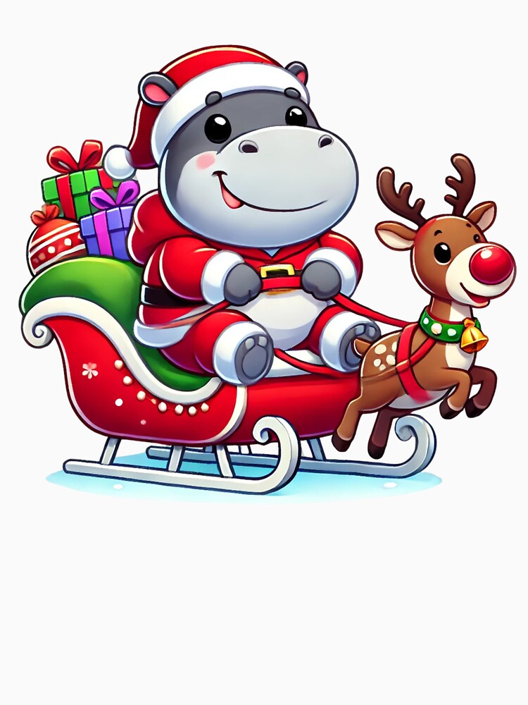 hippo santa by Catsmoment