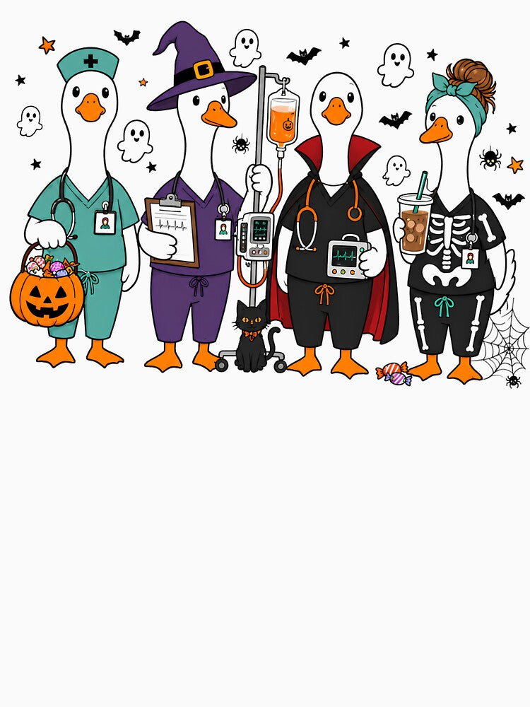 Funny Silly Goose Nurses Halloween - Spooky Nurse Squad by Artbyrome