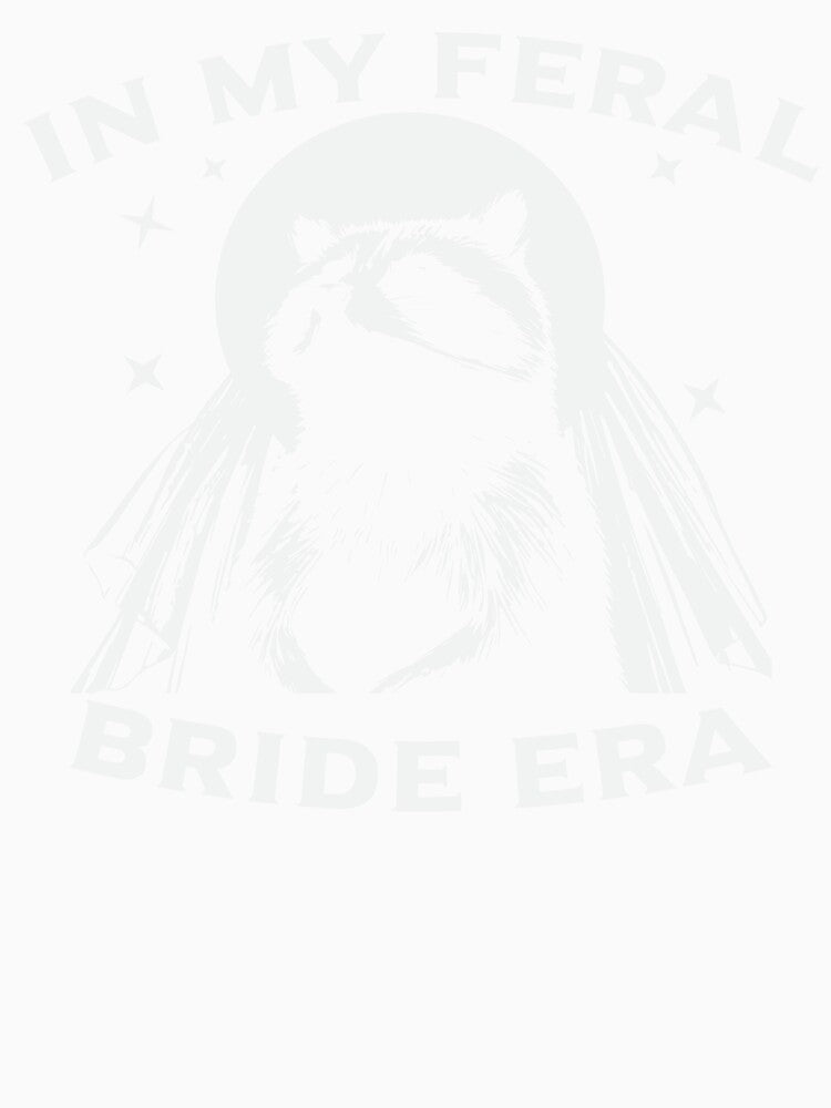 In My Feral Bride Era Distressed Retro Raccoon Bride by aymanehammi