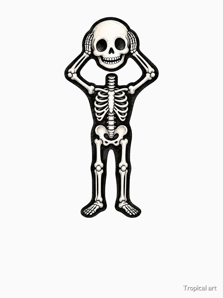 Skeleton Lifting His Head by Tropical art
