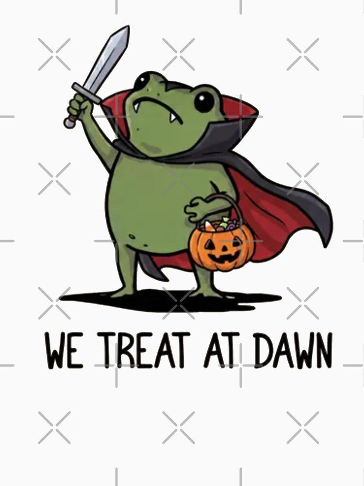 We Treat At Dawn Halloween - Funny Frog by Gbriel3