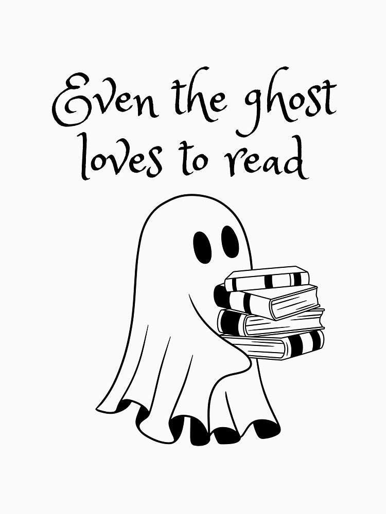 Even the ghost loves to read STICKER by ArtUnssDesigns