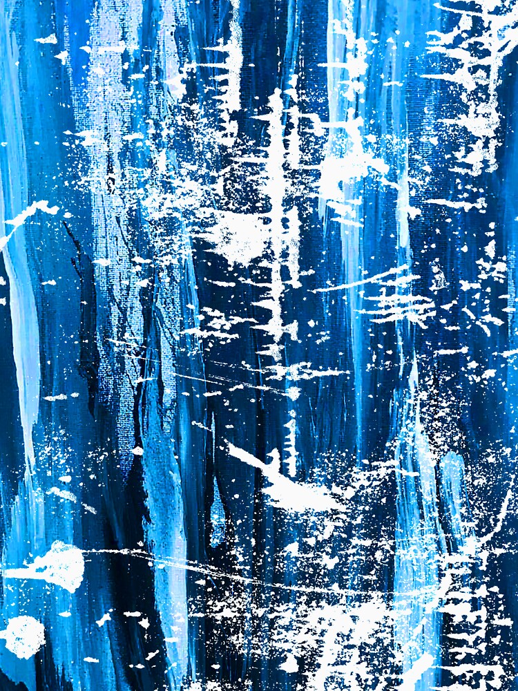 distressed t-shirt with blue ocean painting by SocialStreet