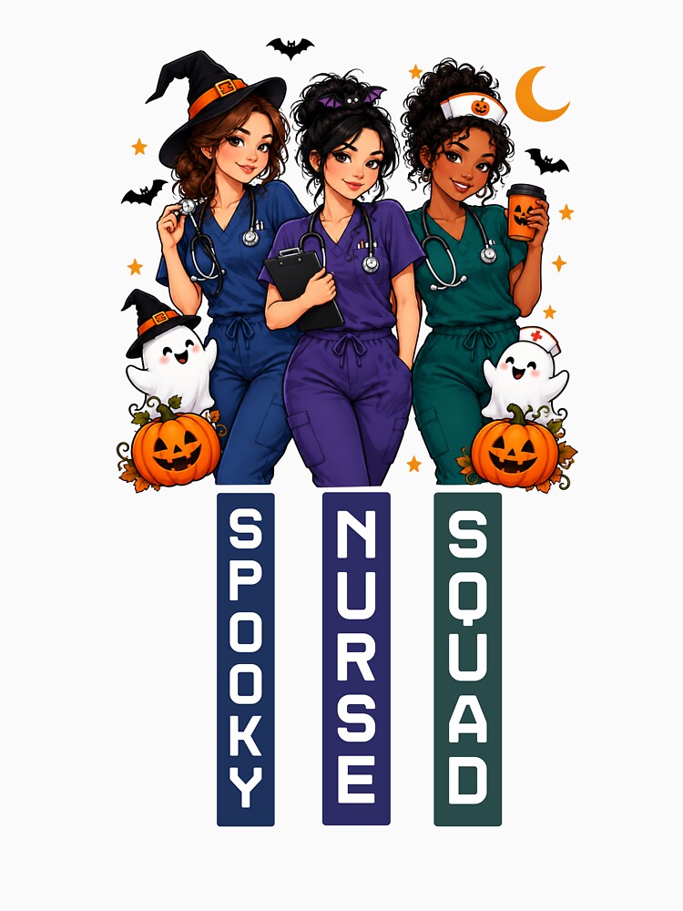 Spooky Nurse Squad Funny Halloween Nurse Team by Zenith-Co