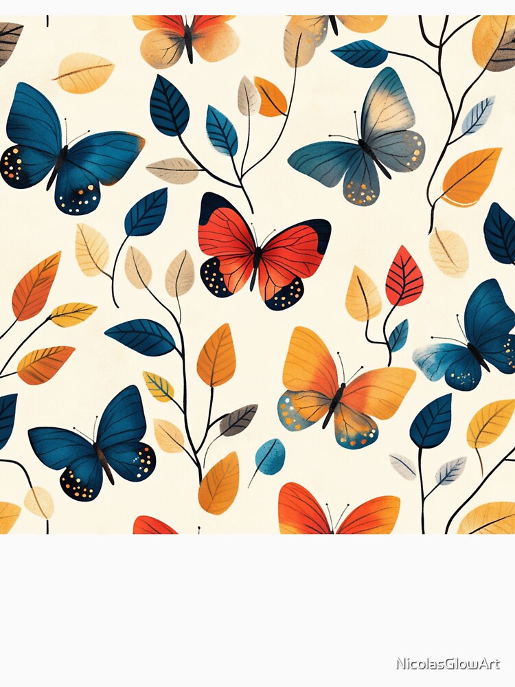 Butterflies and Leaves by NicolasGlowArt