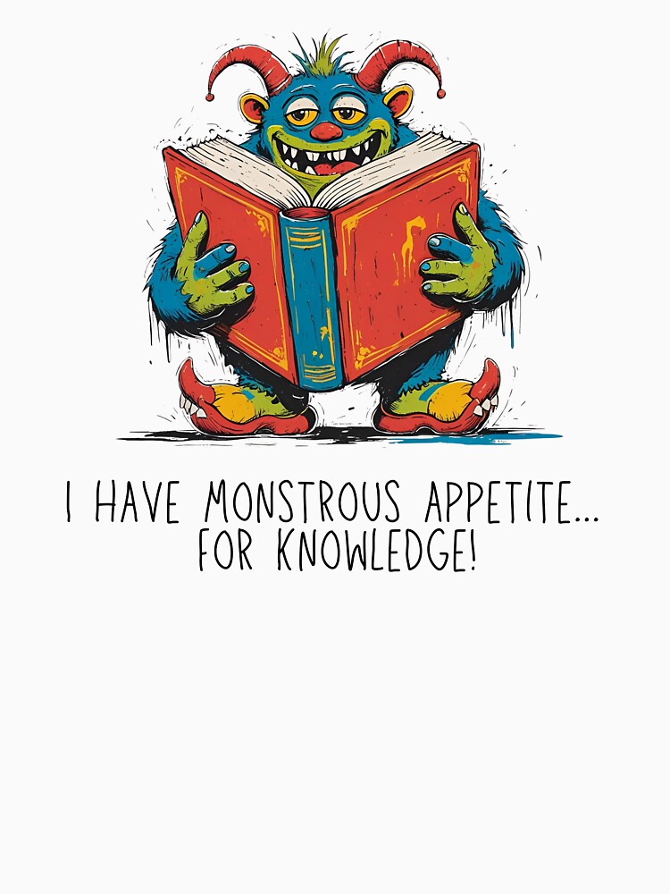 A monster reading a book by Filologica
