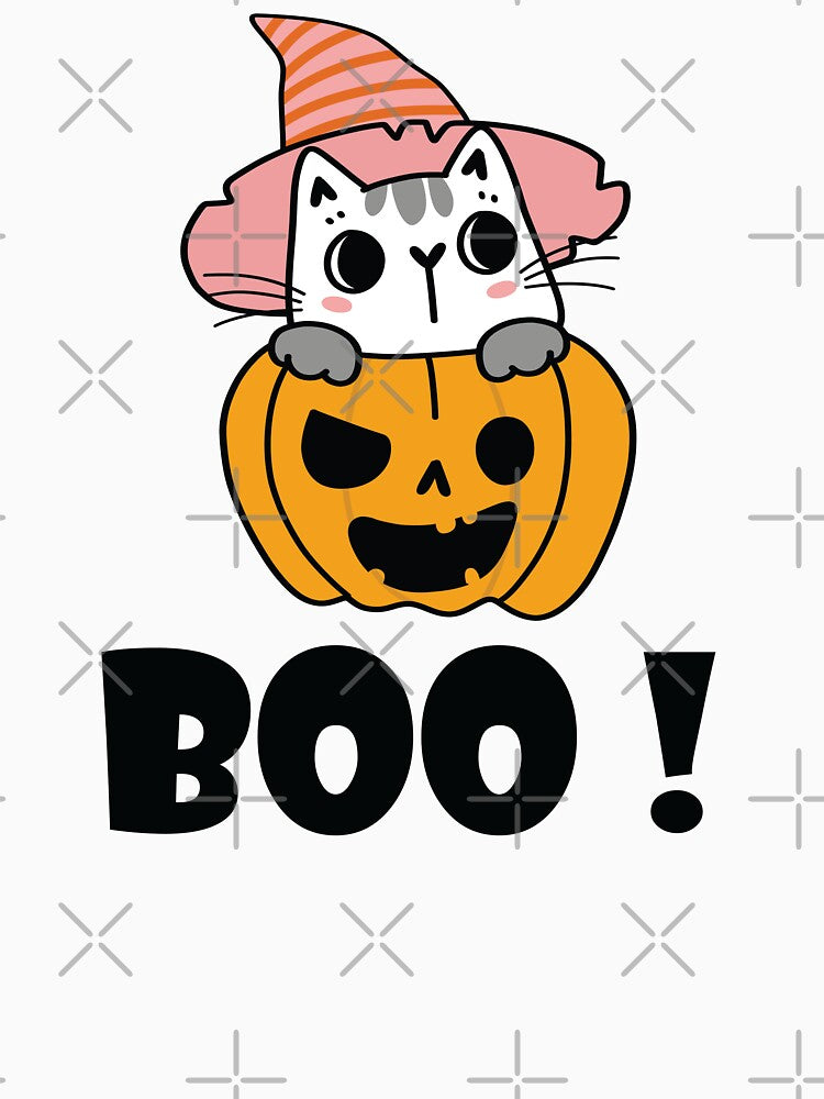 Halloween Boo - Halloween Cat & Pumpkin by jain-ravi002