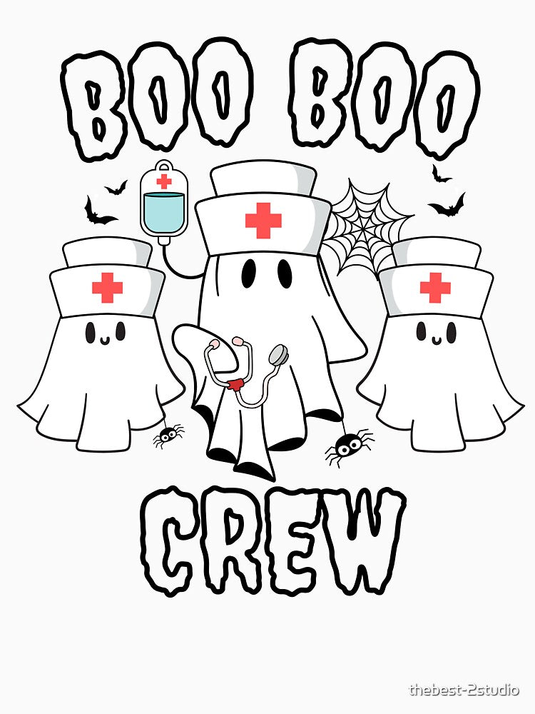 Boo Boo Crew Funny Nurse Halloween by thebest-2studio
