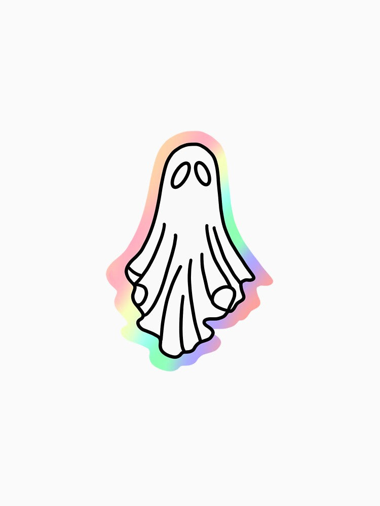 Cute pastel Halloween ghost by digitallysteph