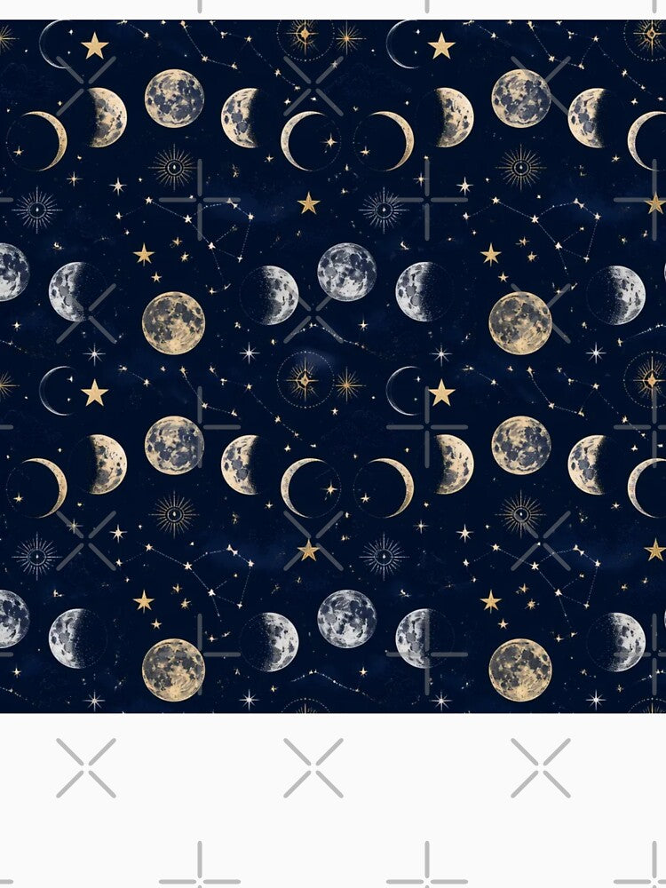 Celestial Moon Phases Star Pattern by StickyGuys