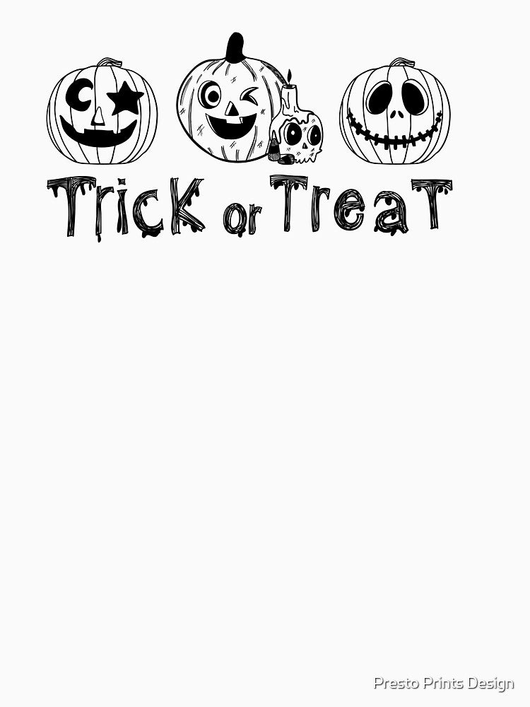 Trick Or Treat | Halloween Pumpkins | Halloween Jack O Lanterns by Presto Prints Design