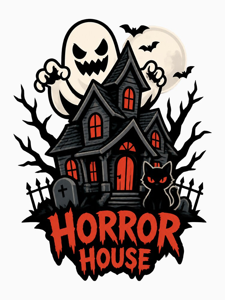 Spooky Haunted Horror House Illustration for Halloween and Scary Themes by ArthurBlake