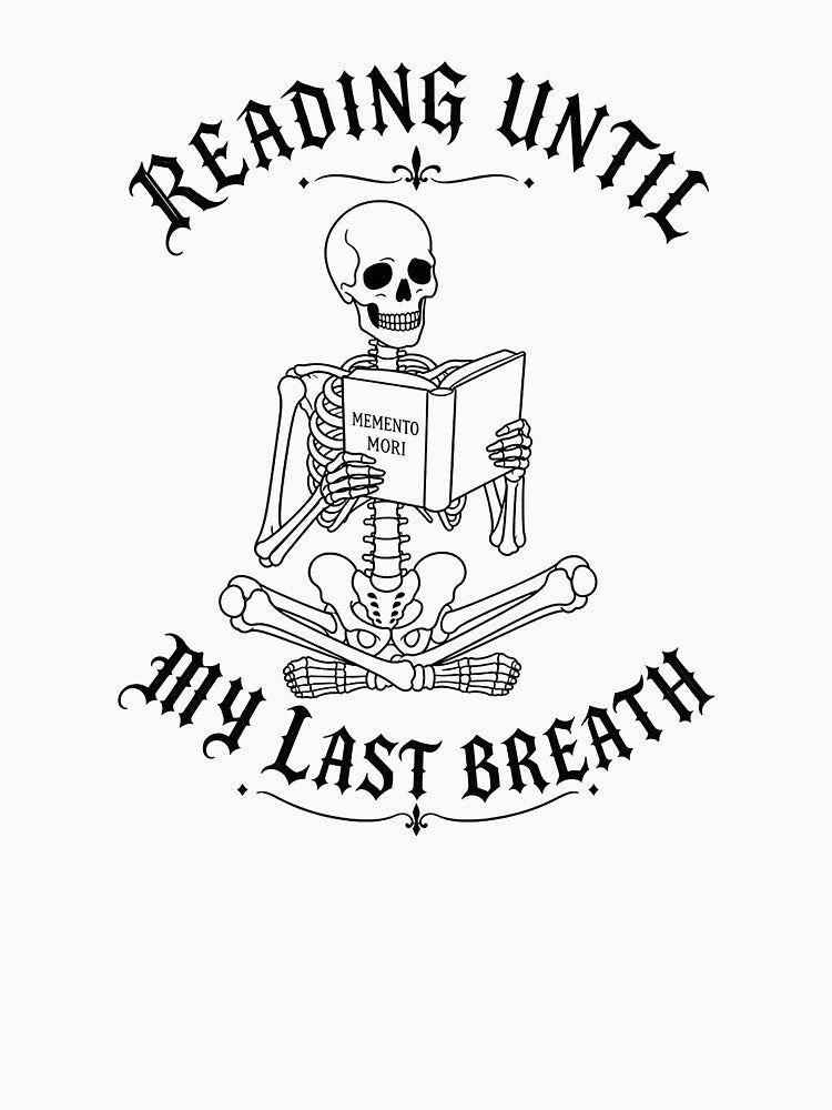 Reading Until My Last Breath Book Skeleton by moonlitlibrary