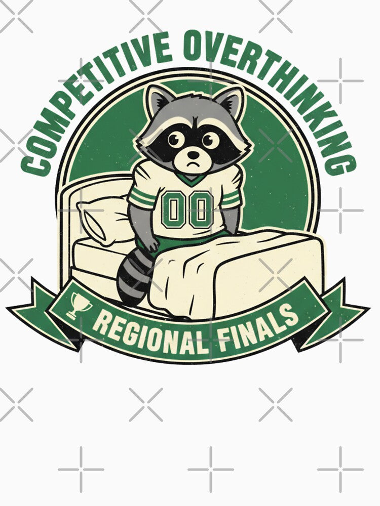 Competitive Overthinking Regional Finals Funny Raccoon by CF_VintageDesign