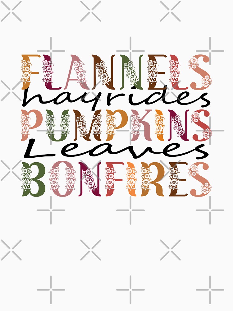 Flannels Hayrides Pumpkins Cider Leaves Bonfires by storefoxmix