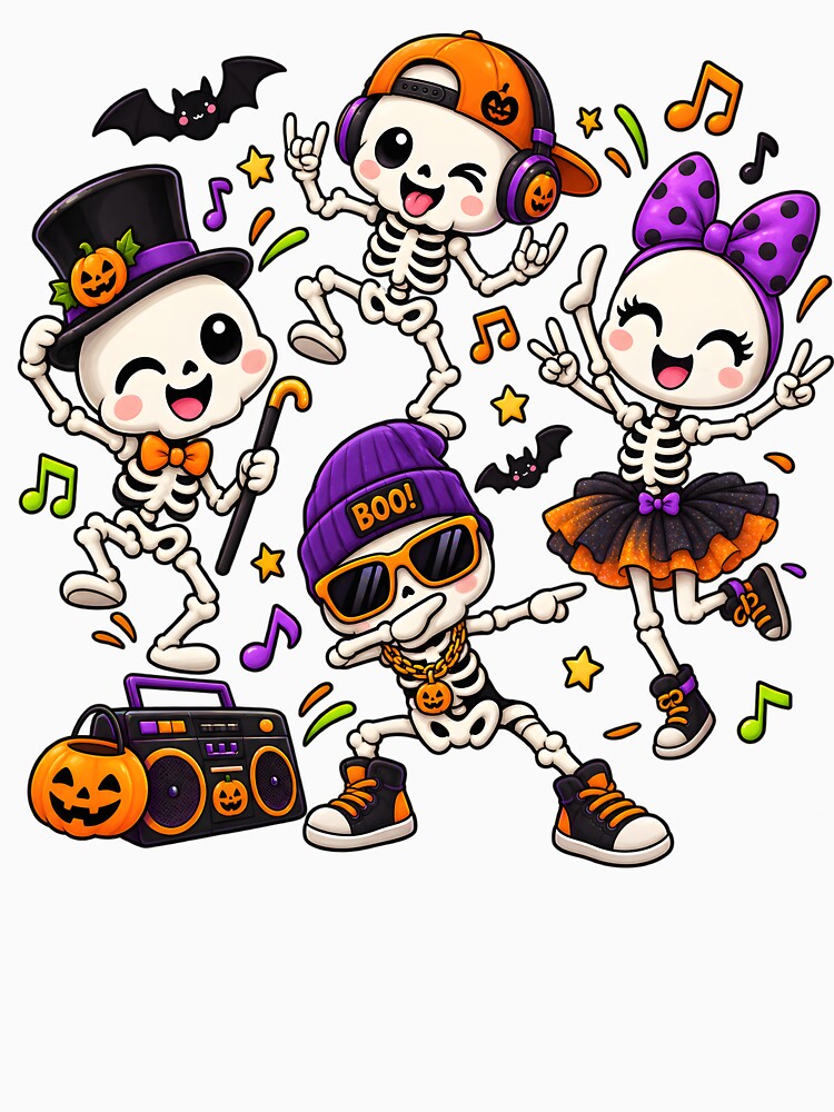 Funny Dancing Skeletons Halloween Party by TinyWeird