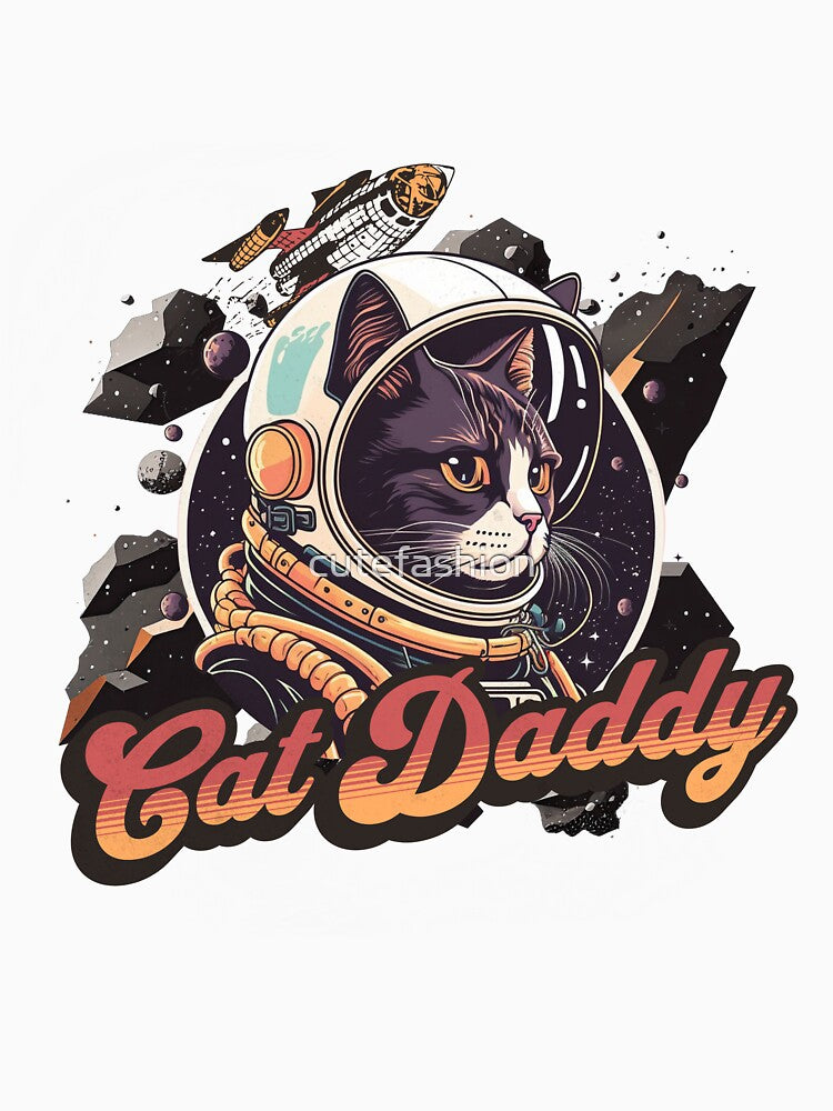 Cat Daddy Vintage Eighties Style Cat Retro Distressed by cutefashion