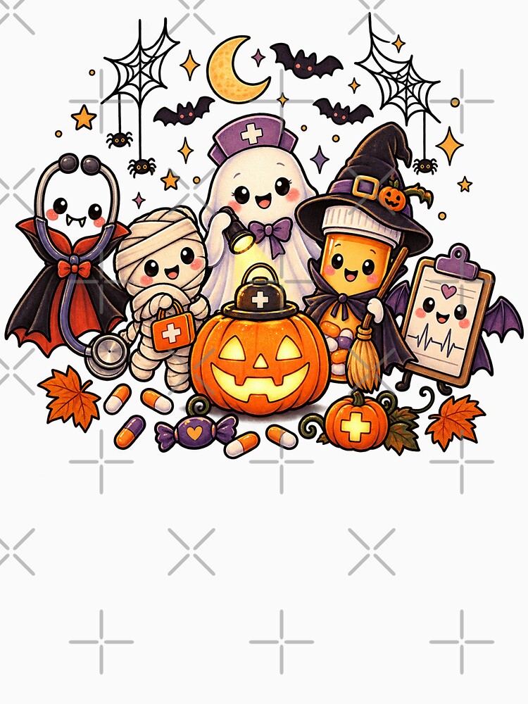 Cute Halloween Healthcare Crew – Nurse Ghost Medical Spooky Team by will freed18